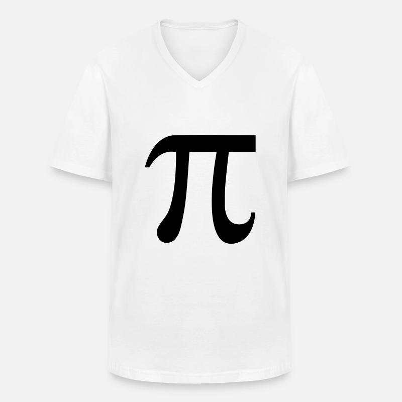 PI - Männer-T-Shirt mit V-Ausschnitt - Weiß