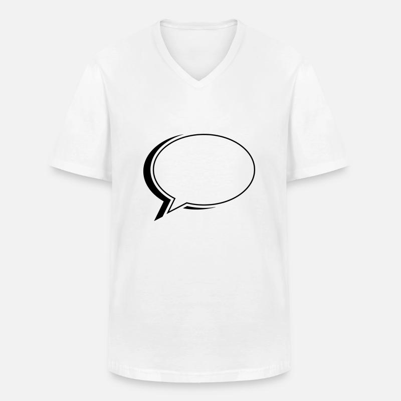 sprechblase oval - Männer-T-Shirt mit V-Ausschnitt - Weiß