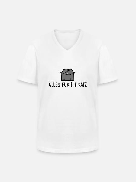 Für die Katze - Männer-T-Shirt mit V-Ausschnitt - Weiß