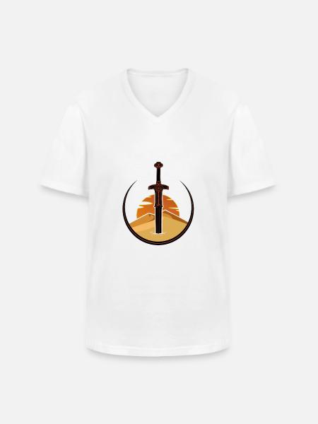 Legends of the desert - Men's V-Neck T-Shirt - white