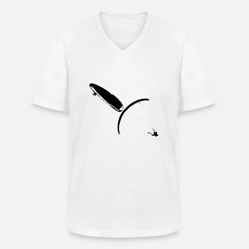 Paragliding Synchro Spiral - Männer-T-Shirt mit V-Ausschnitt - Weiß