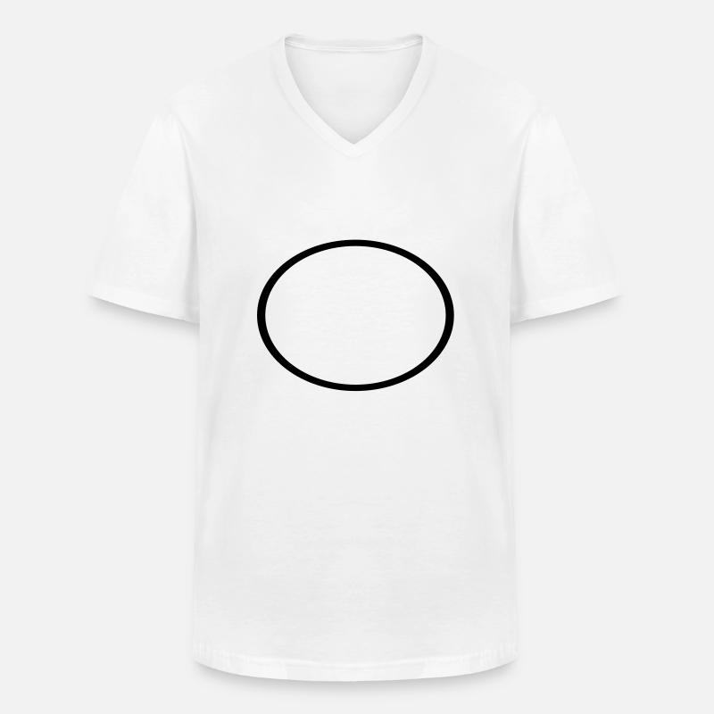 Kreis - Ring - Männer-T-Shirt mit V-Ausschnitt - Weiß