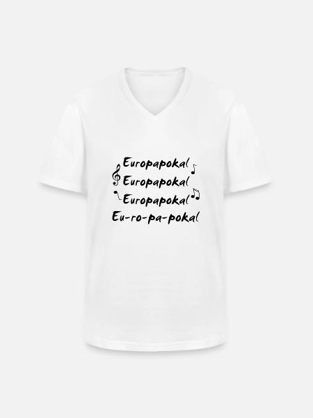 European Cup monochrome - Men's V-Neck T-Shirt - white