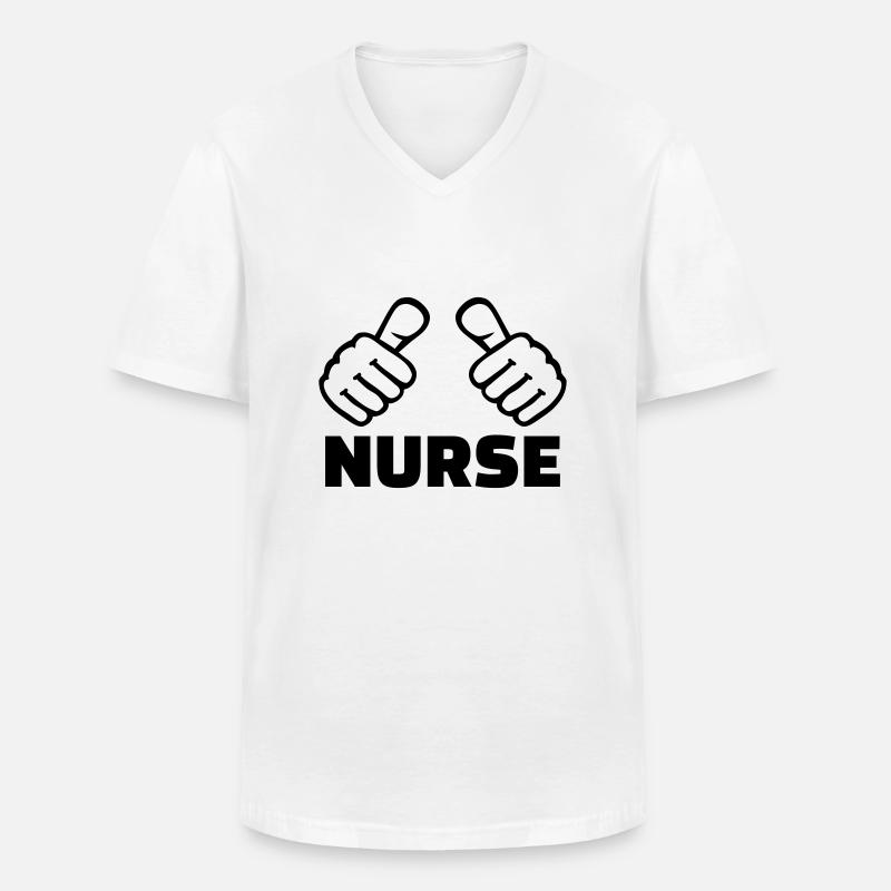 Krankenschwester - Männer-T-Shirt mit V-Ausschnitt - Weiß