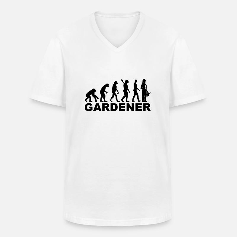Gärtnerin - Männer-T-Shirt mit V-Ausschnitt - Weiß
