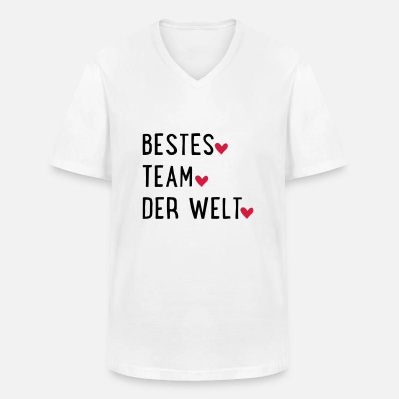 Bestes Team der Welt - Männer-T-Shirt mit V-Ausschnitt - Weiß