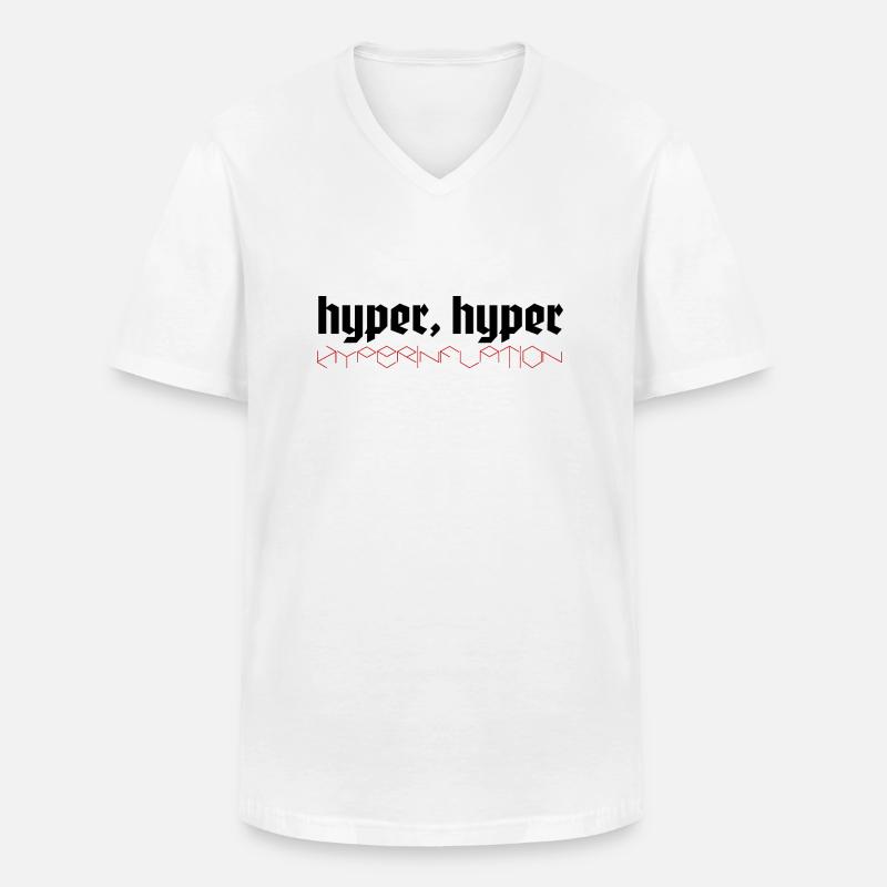 hyper hyper hyperinflation - Men's V-Neck T-Shirt - white