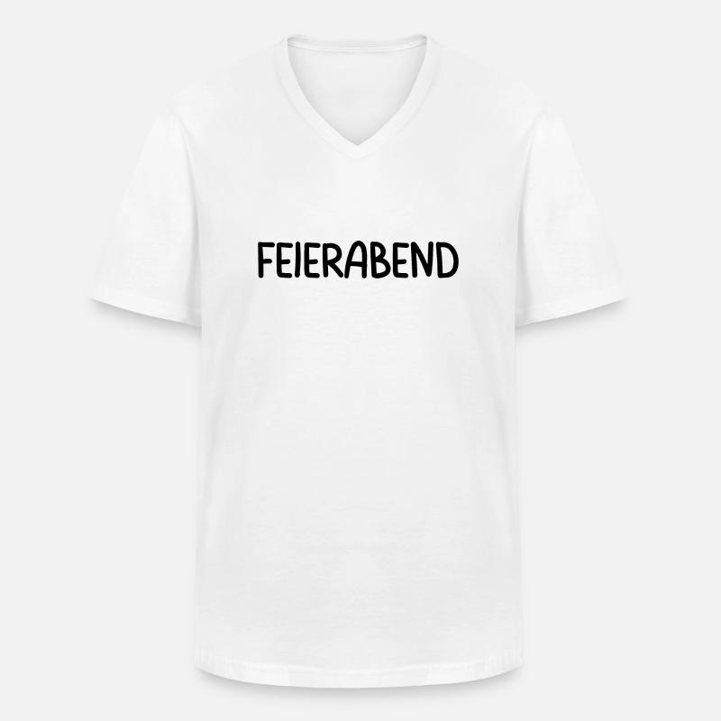 Feierabend Party Feiern Arbeitstier - Männer-T-Shirt mit V-Ausschnitt - Weiß