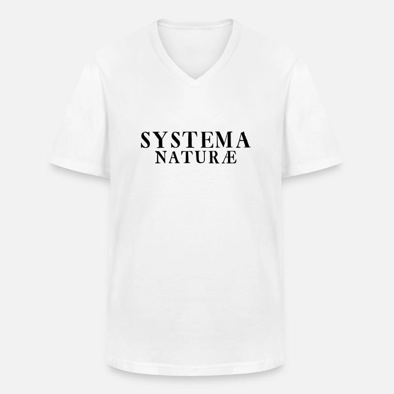 Systema Naturae - Männer-T-Shirt mit V-Ausschnitt - Weiß