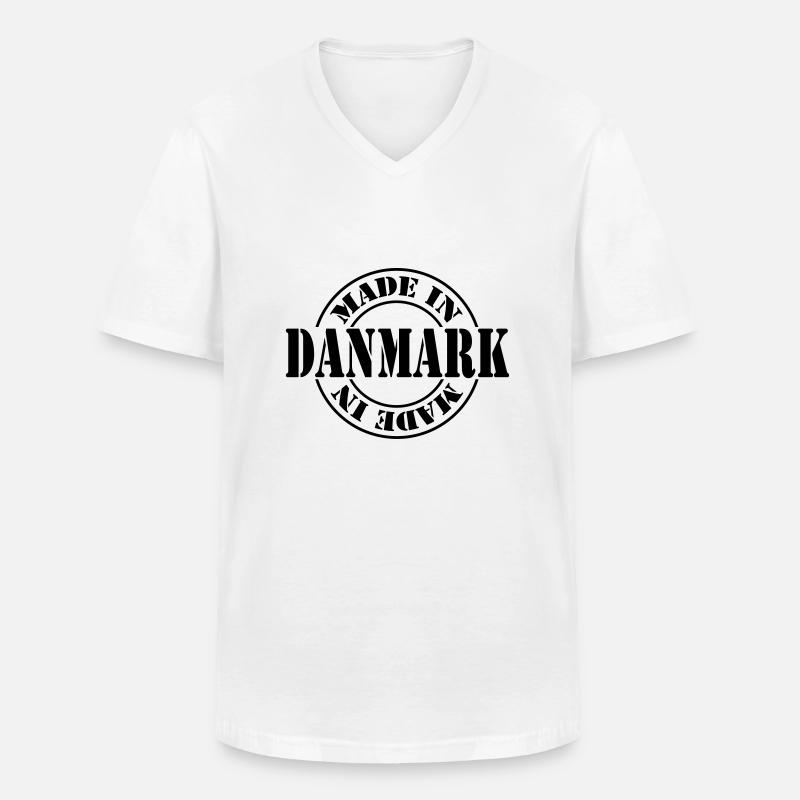 made in danmark m1k2 - Männer-T-Shirt mit V-Ausschnitt - Weiß