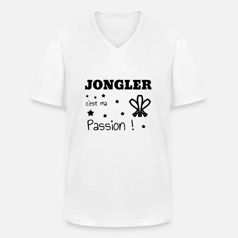 Jongleur / Jonglieren / Jongleurin / Zirkus - Männer-T-Shirt mit V-Ausschnitt - Weiß