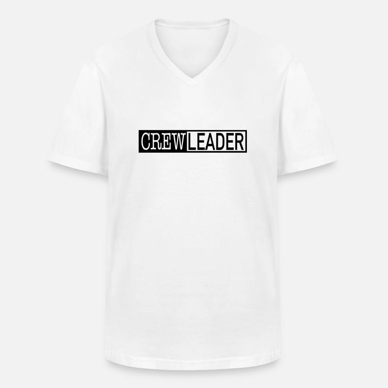 Crew Member - Männer-T-Shirt mit V-Ausschnitt - Weiß