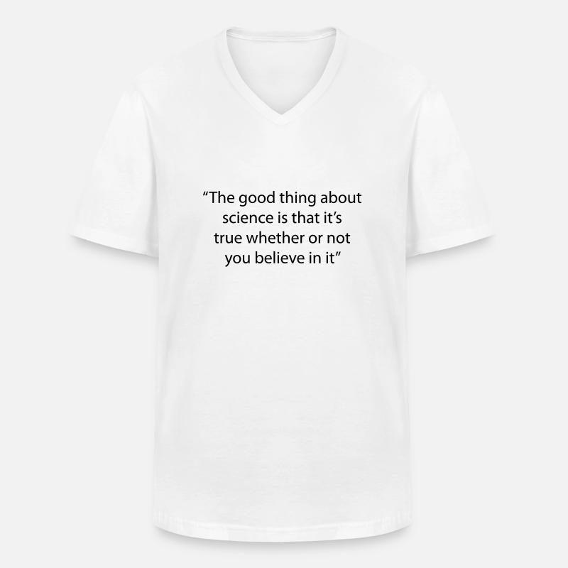 True science - Männer-T-Shirt mit V-Ausschnitt - Weiß