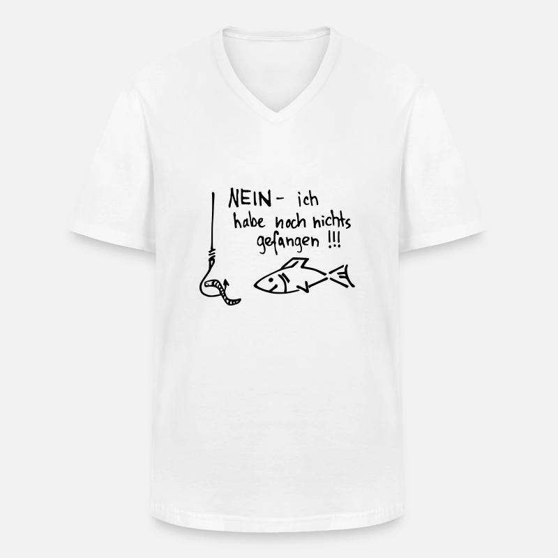 nein - ich habe ... - Männer-T-Shirt mit V-Ausschnitt - Weiß