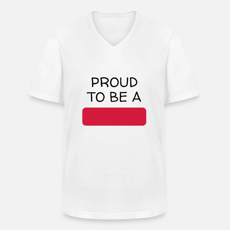 Anpassen / Anpassung / fertigen / Customize it - Männer-T-Shirt mit V-Ausschnitt - Weiß