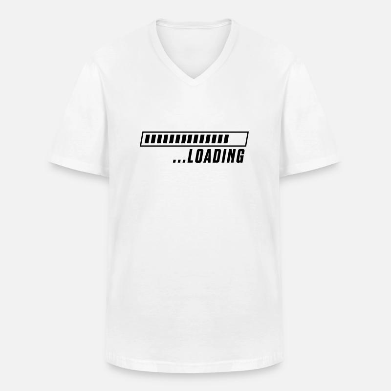 Loading loading bar - Men's V-Neck T-Shirt - white