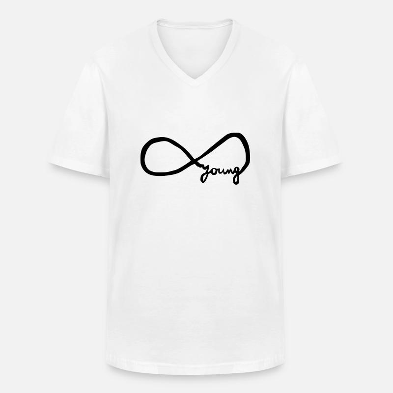 infinity_young - Männer-T-Shirt mit V-Ausschnitt - Weiß
