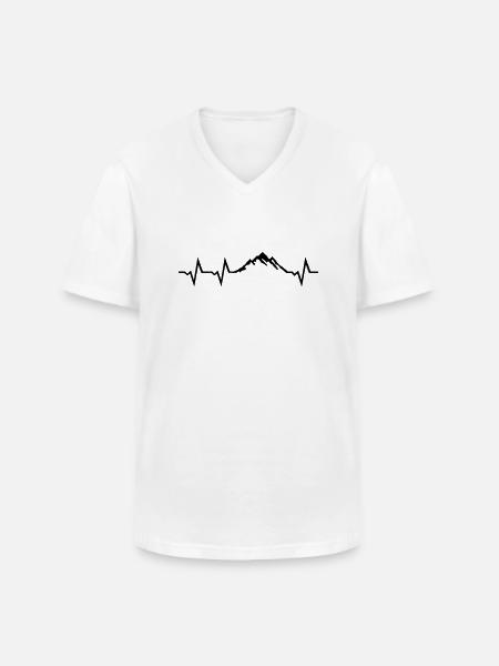 mountains mountains - Men's V-Neck T-Shirt - white
