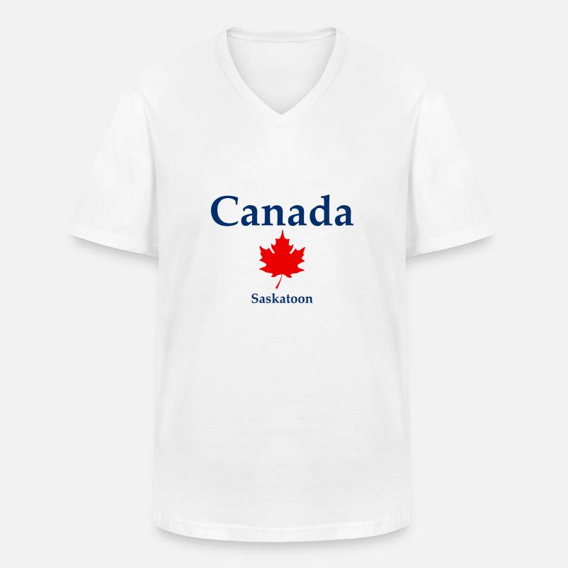 Saskatoon - Saskatchewan - Canada - Kanada - Männer-T-Shirt mit V-Ausschnitt - Weiß