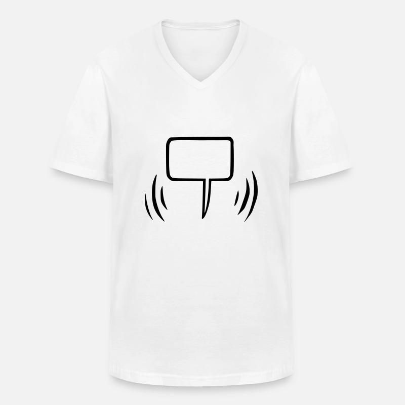 Sprechblase leer - Männer-T-Shirt mit V-Ausschnitt - Weiß
