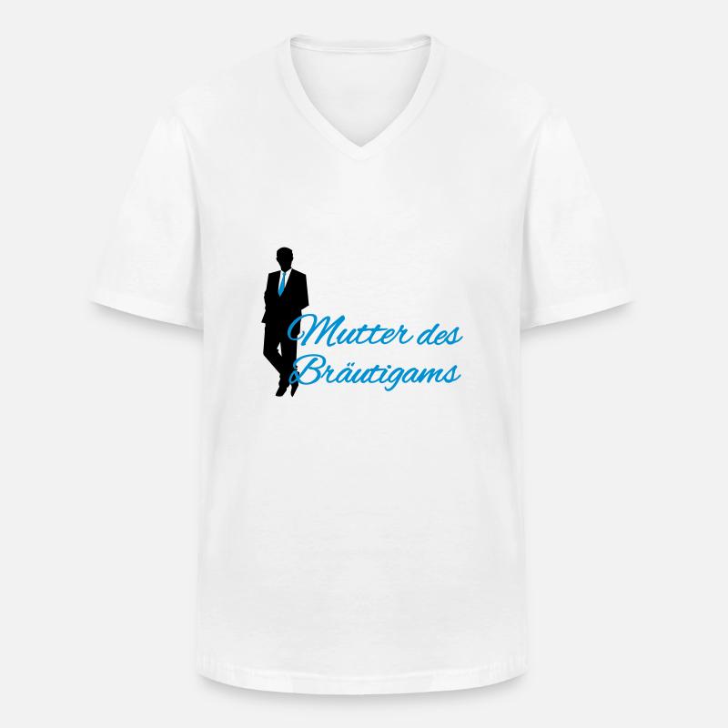 Mutter des Bräutigams - Männer-T-Shirt mit V-Ausschnitt - Weiß