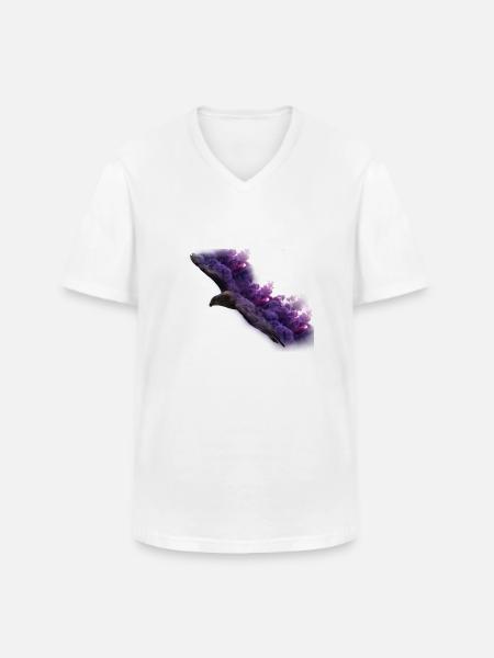 Eagle with smoke - Men's V-Neck T-Shirt - white