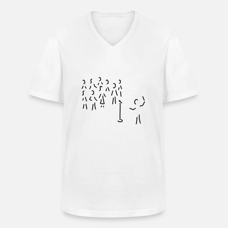 chor-gesang mit dirigent - Männer-T-Shirt mit V-Ausschnitt - Weiß