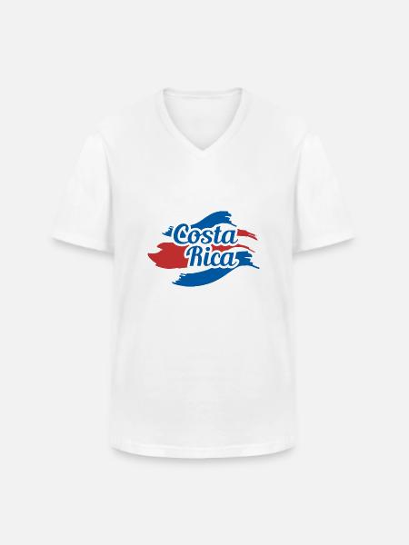 Costa Rica - Men's V-Neck T-Shirt - white
