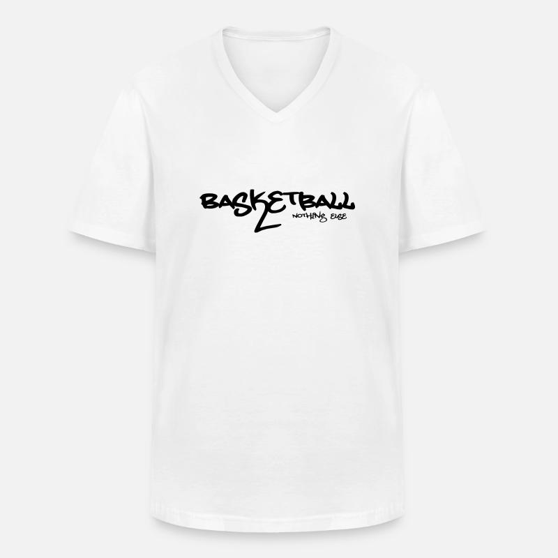 Basketball - Nothing Else - Männer-T-Shirt mit V-Ausschnitt - Weiß