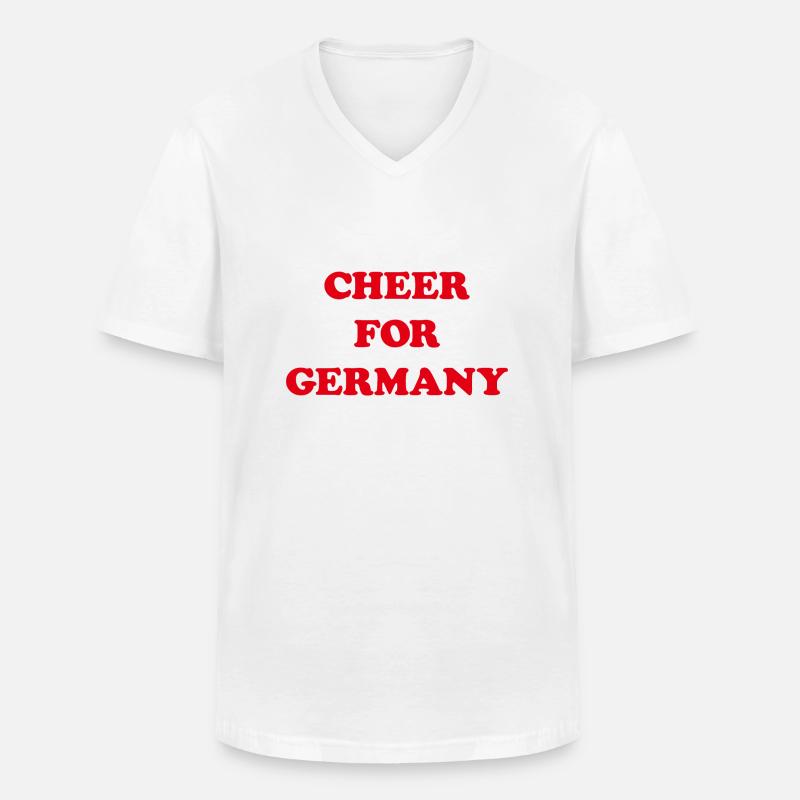 Cheer for Germany - Männer-T-Shirt mit V-Ausschnitt - Weiß