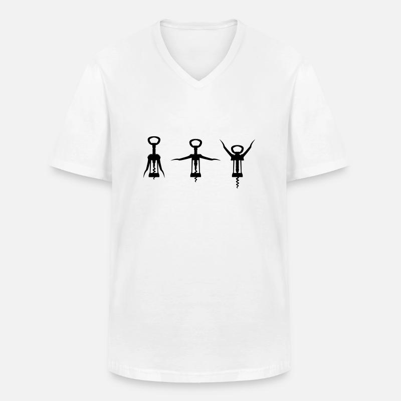 Ich bin Bodybuilder (Ohne Text) - Männer-T-Shirt mit V-Ausschnitt - Weiß