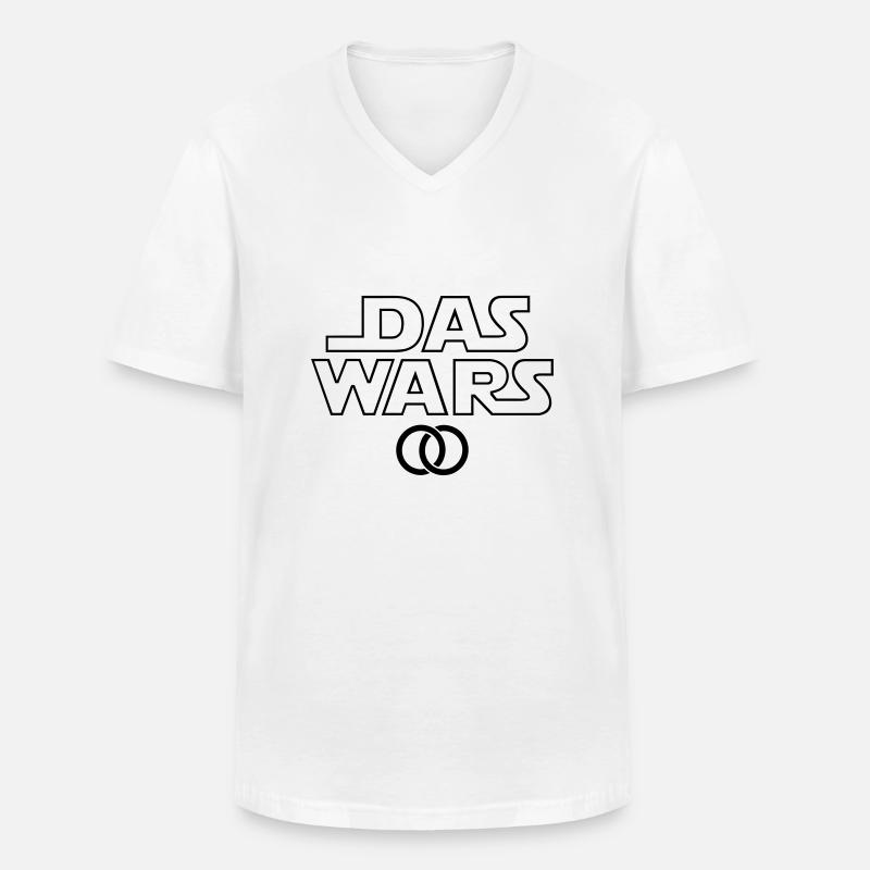 DAS WARS - Männer-T-Shirt mit V-Ausschnitt - Weiß