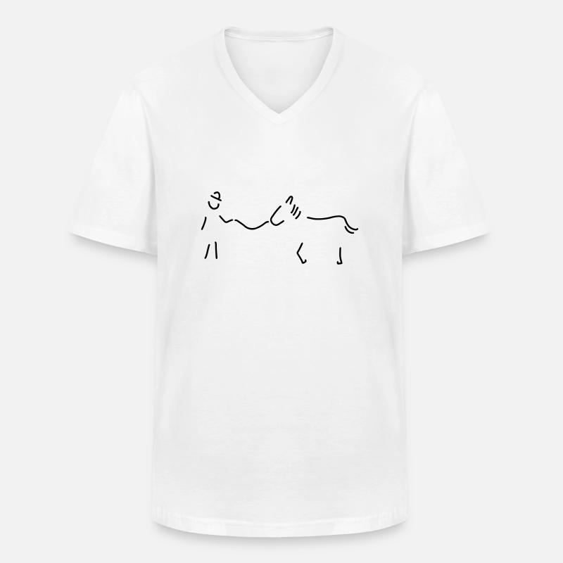 pferdeflüsterer - Männer-T-Shirt mit V-Ausschnitt - Weiß