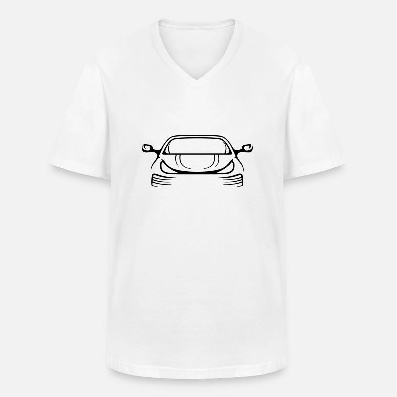 Cool Logo Auto - Männer-T-Shirt mit V-Ausschnitt - Weiß