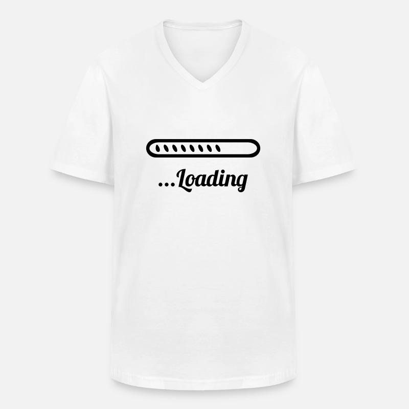 loading - Männer-T-Shirt mit V-Ausschnitt - Weiß