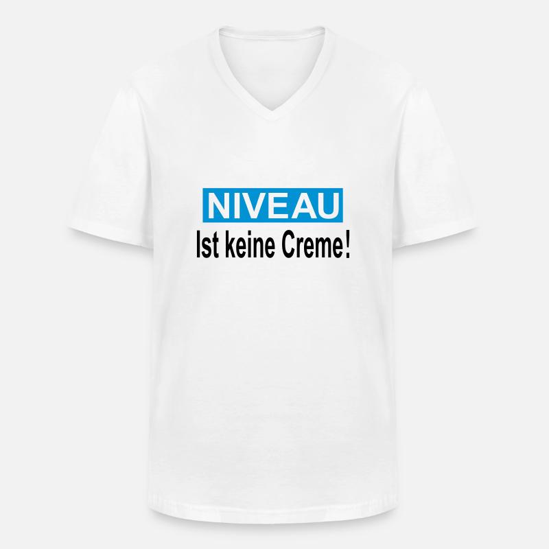 niveau - Männer-T-Shirt mit V-Ausschnitt - Weiß