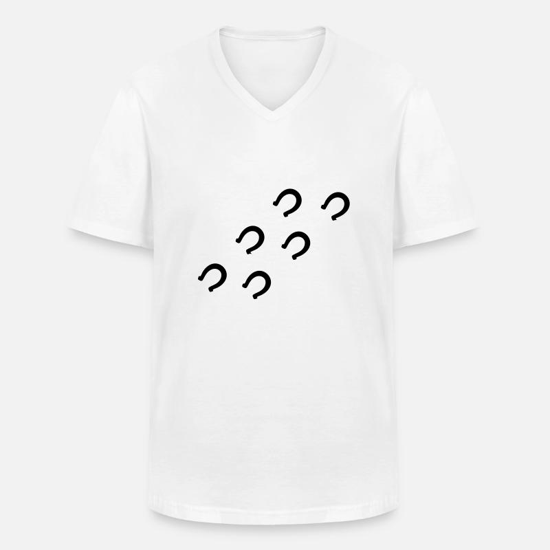 Pferd Hufe - Männer-T-Shirt mit V-Ausschnitt - Weiß