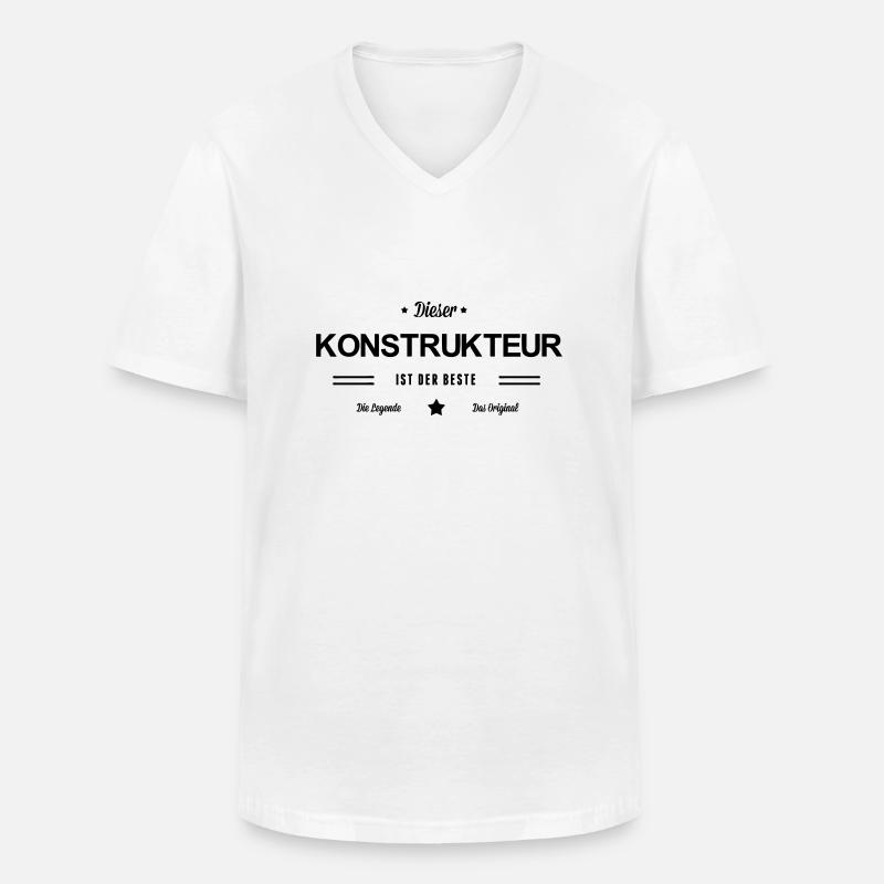 Bester Konstrukteur - Männer-T-Shirt mit V-Ausschnitt - Weiß