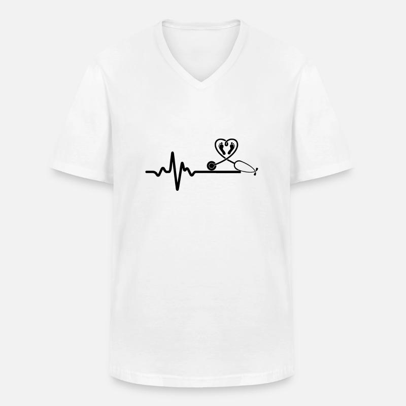 Nurse Krankenschwester Doktor - Männer-T-Shirt mit V-Ausschnitt - Weiß