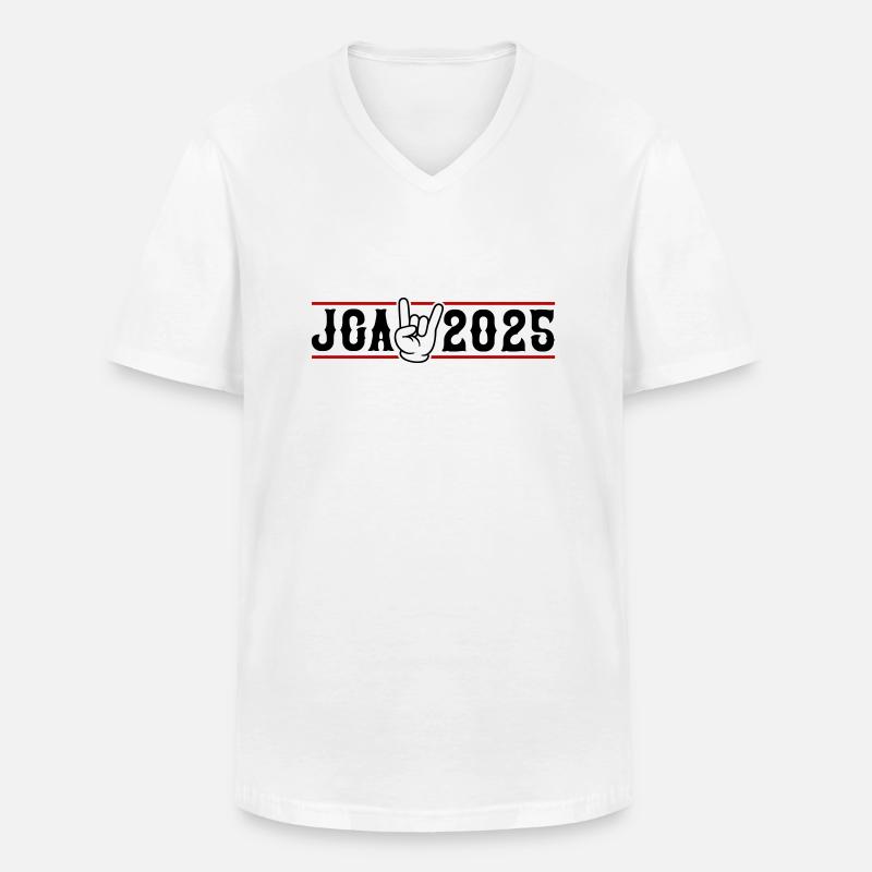 Jga 2025 Junggesellen Abschied - Männer-T-Shirt mit V-Ausschnitt - Weiß