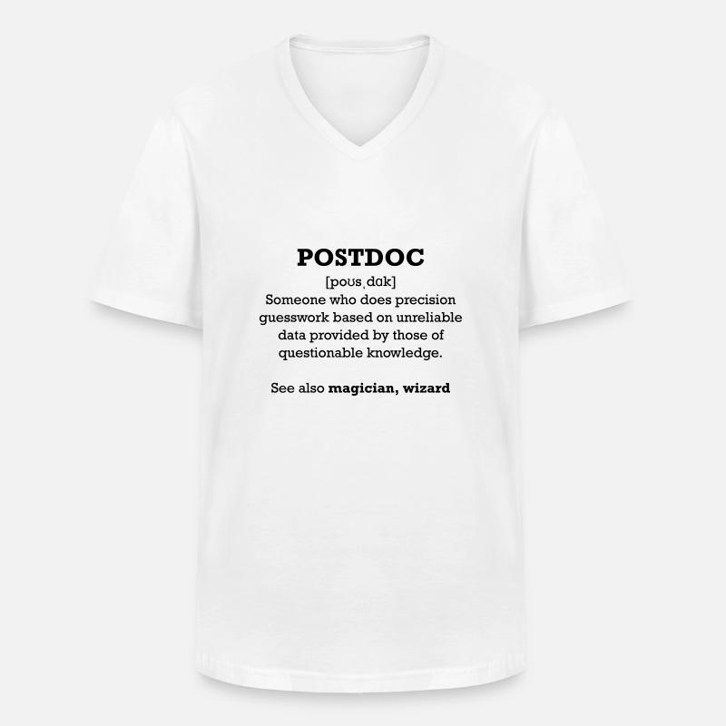 Postdoc - wizard - Männer-T-Shirt mit V-Ausschnitt - Weiß