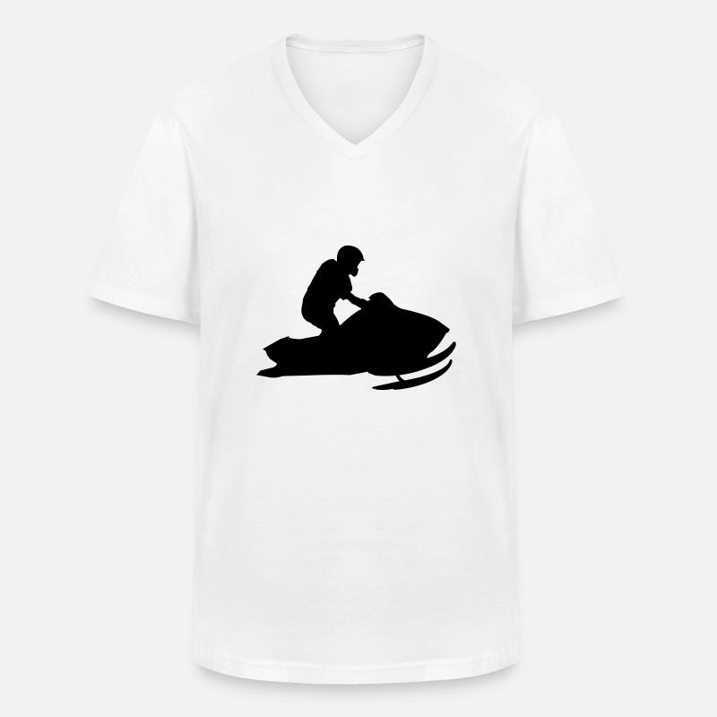 snowmobile - Männer-T-Shirt mit V-Ausschnitt - Weiß