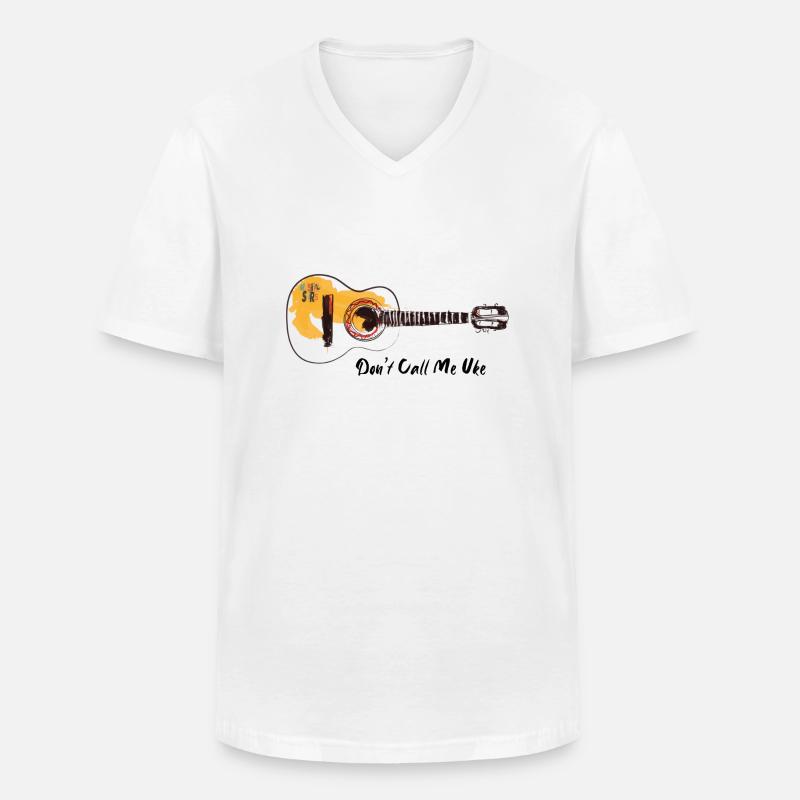 Don't Call Me Uke - Männer-T-Shirt mit V-Ausschnitt - Weiß