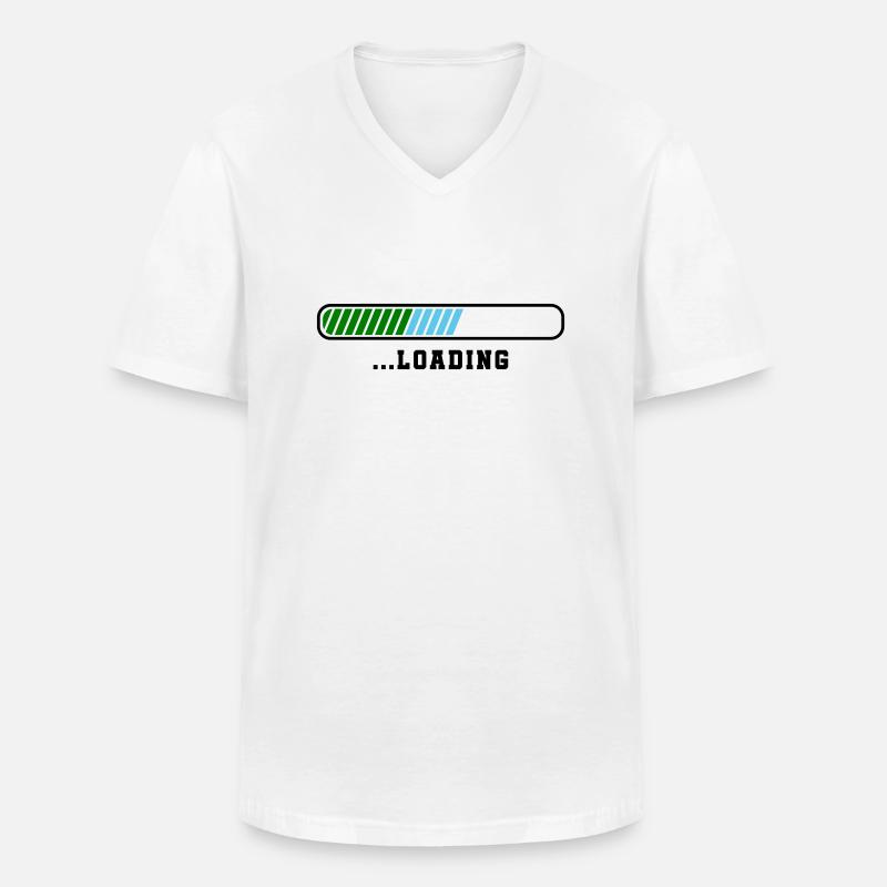 loading - Männer-T-Shirt mit V-Ausschnitt - Weiß