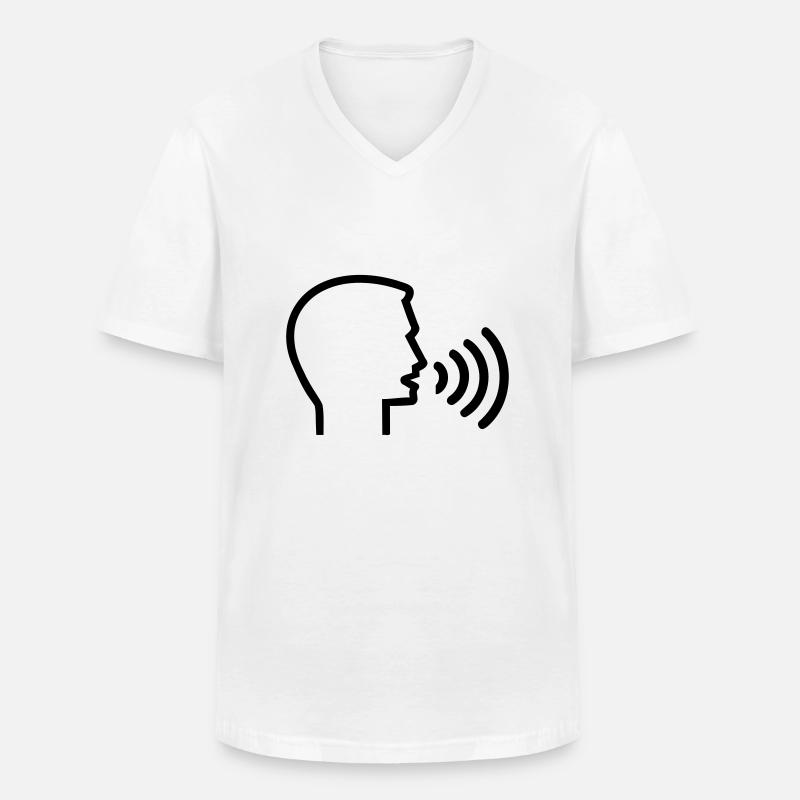 Logopäde - Männer-T-Shirt mit V-Ausschnitt - Weiß