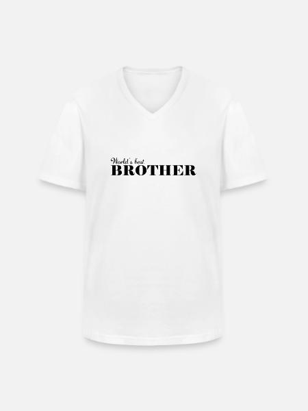Bester Bruder der Welt - Männer-T-Shirt mit V-Ausschnitt - Weiß