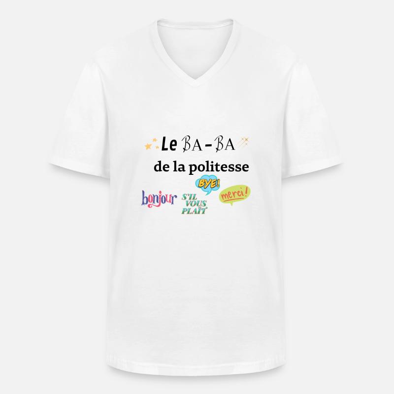 Das Ba Ba der Höflichkeit - Männer-T-Shirt mit V-Ausschnitt - Weiß