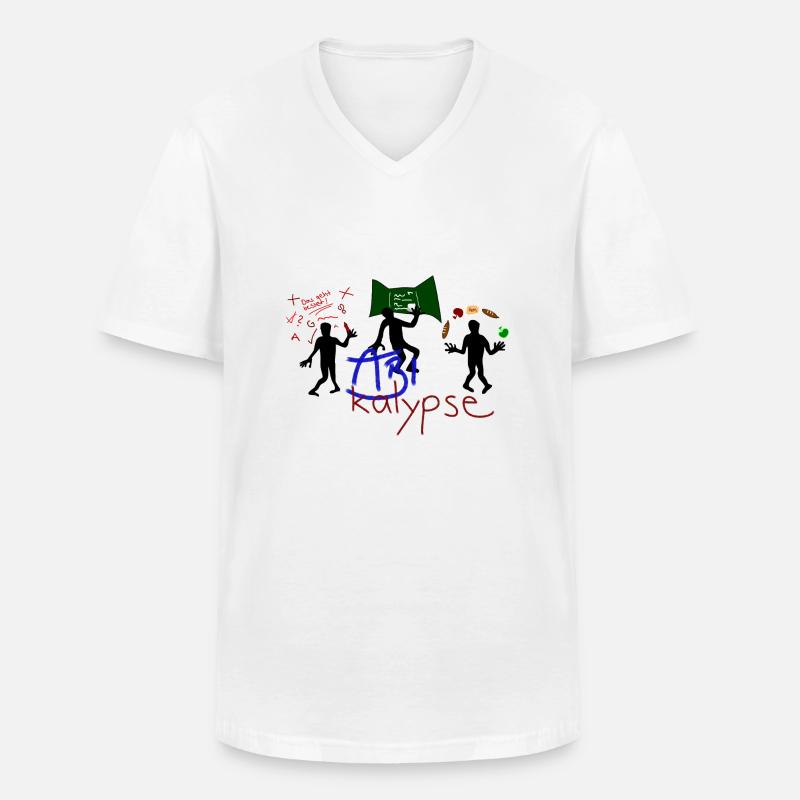 ABIkalypse - Männer-T-Shirt mit V-Ausschnitt - Weiß