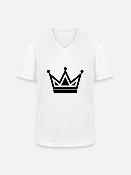 crown8 - Men's V-Neck T-Shirt - white