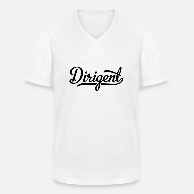 Dirigent - Männer-T-Shirt mit V-Ausschnitt - Weiß